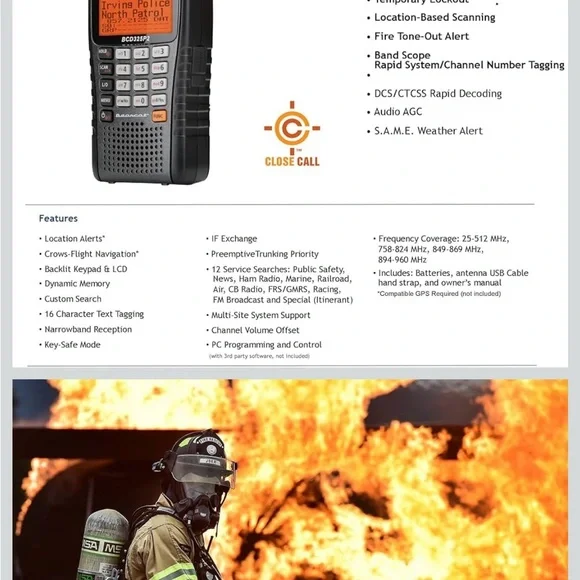 Uniden BCD325P2 Handheld TrunkTracker V Scanner. - Picture 3 of 3